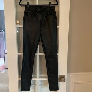 MOTHER Super Swooner faux leather jeans